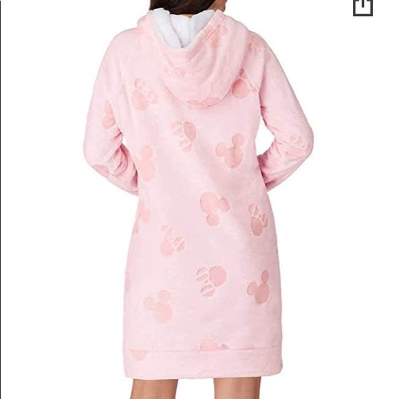 Disney pink Large & XL Fleece Hoodie Robe NWT - Picture 3 of 8